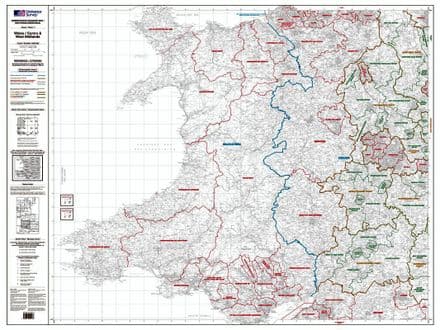 OS Administrative Boundary Map Local Government - Sheet 7 - Wales and West Midlands