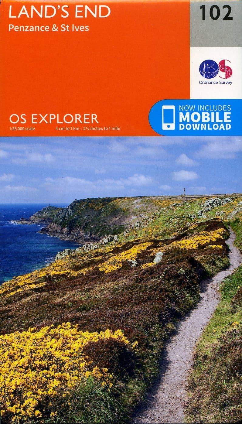 OS Explorer 102 - Land's End Penzance & St Ives