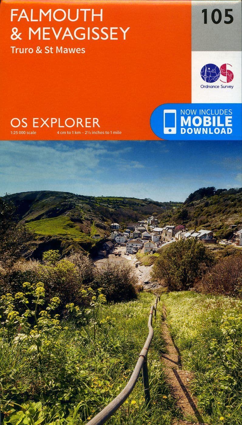OS Explorer 105 - Falmouth & Mevagissy, Truro & St Mawes