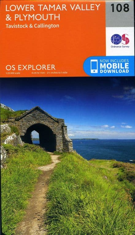 OS Explorer 108 - Lower Tamar Valley, Plymouth, Tavistock & Callington