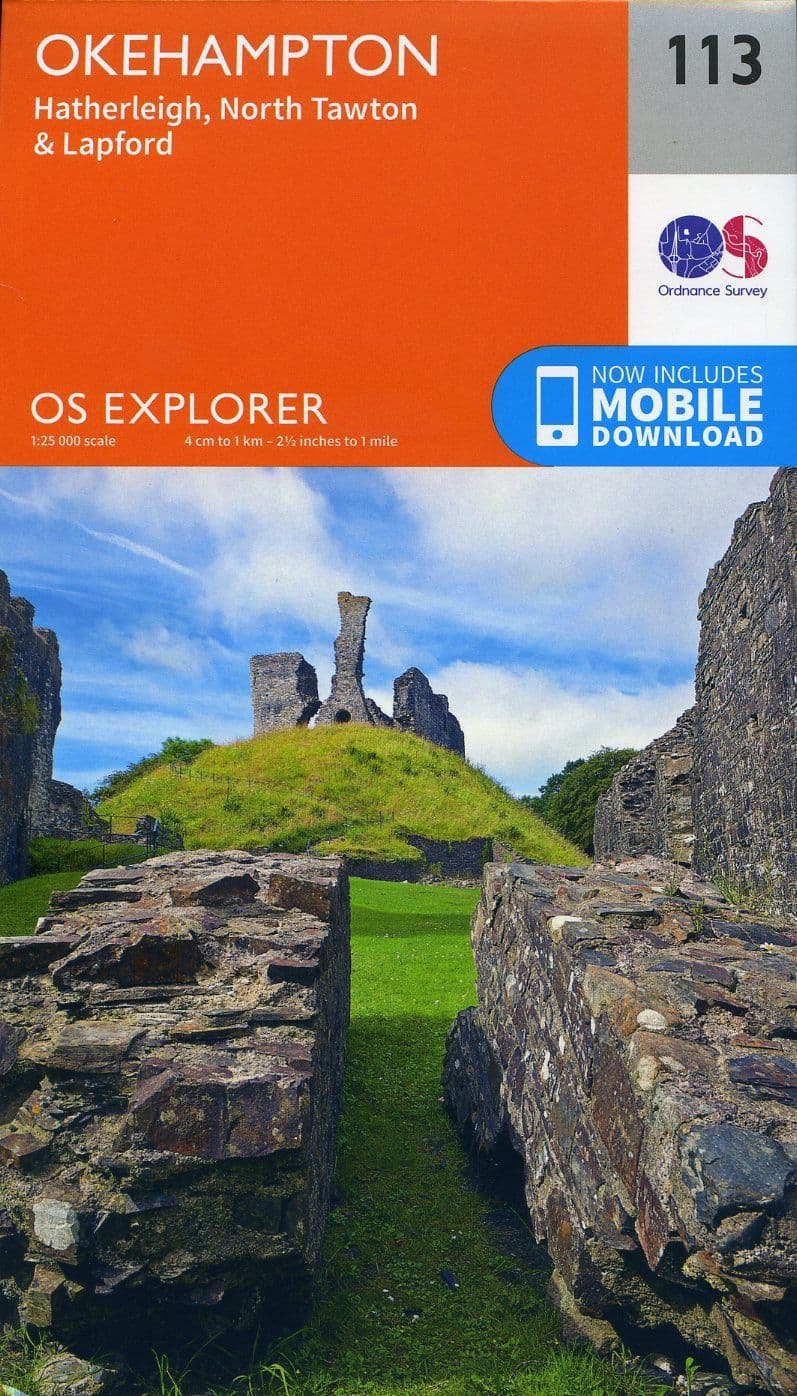 OS Explorer 113 - Okehampton, Hatherleigh, North Tawton & Lapford