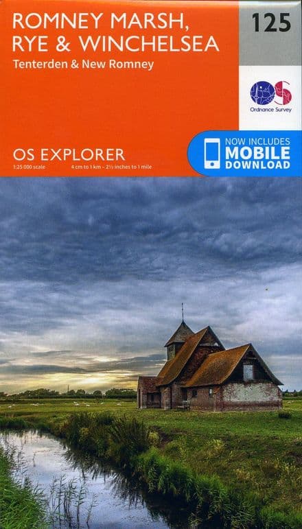 OS Explorer 125 - Romney Marsh, Rye & Winchelsea, Tenterden & New Romney