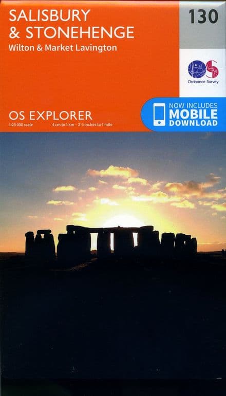 OS Explorer 130 - Salisbury & Stonehenge & Wilton & Market Lavington