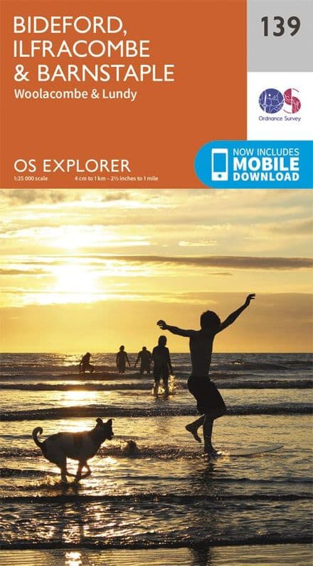 OS Explorer 139 - Bideford, Ilfracombe & Barnstable, Woolacombe & Lundy