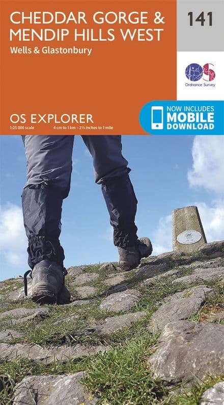 OS Explorer 141 - Cheddar Gorge & Mendip Hills West, Wells & Glastonbury