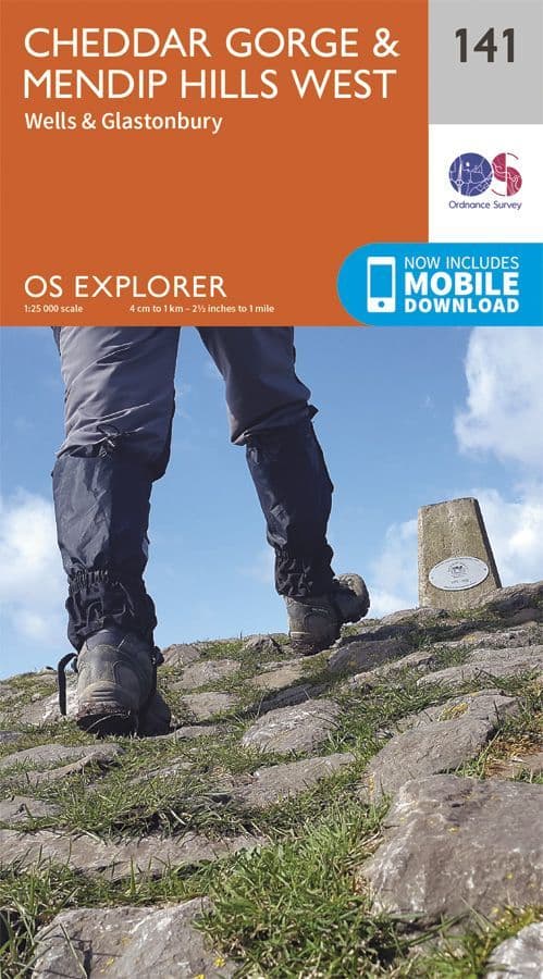 OS Explorer 141 - Cheddar Gorge & Mendip Hills West, Wells & Glastonbury
