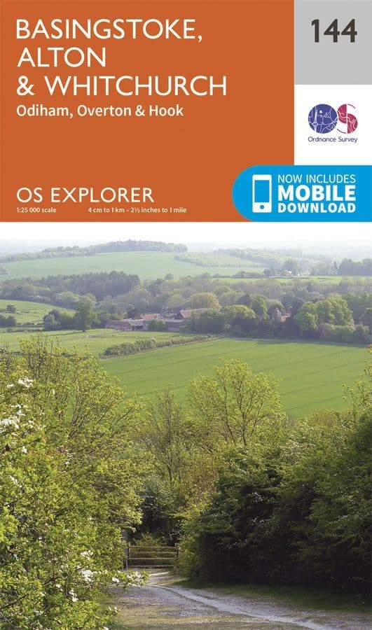 OS Explorer 144 - Basingstoke, Alton & Whitchurch, Odiham, Overton & Hook