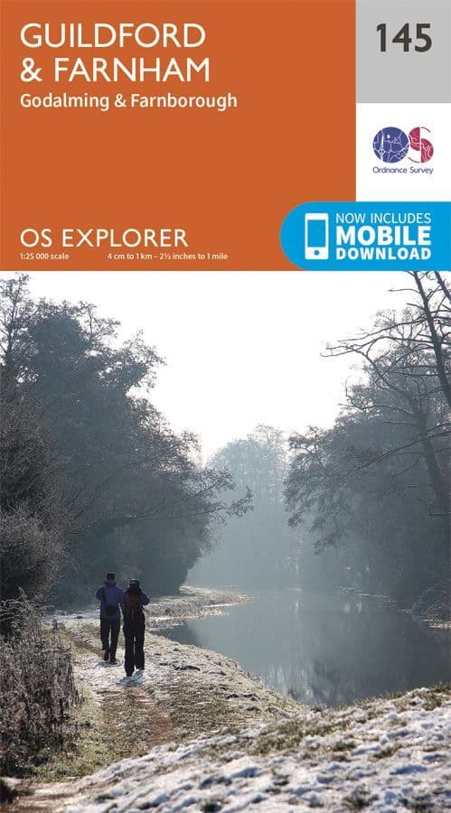 OS Explorer 145 - Guildford & Farnham, Godalming & Farnborough