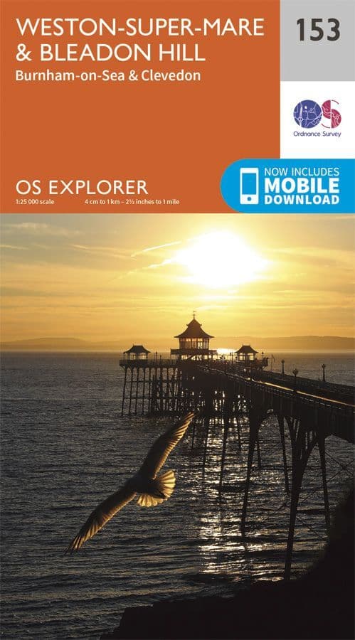 OS Explorer 153 - Weston Super Mare & Bleadon Hill, Burnham on Sea and Clevedon