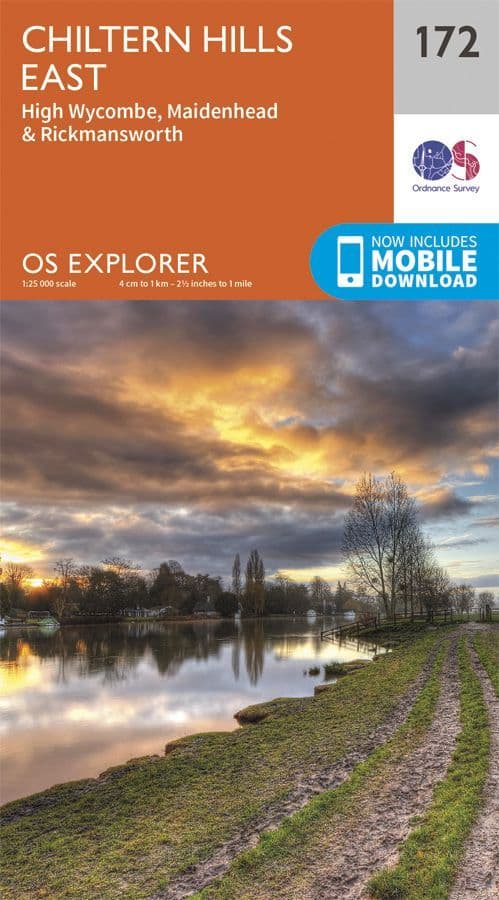 OS Explorer 172 - Chiltern Hills East, High Wycombe, Maidenhead & Rickmansworth