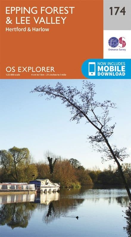 OS Explorer 174 - Epping Forest & Lee Valley, Hertford & Harlow