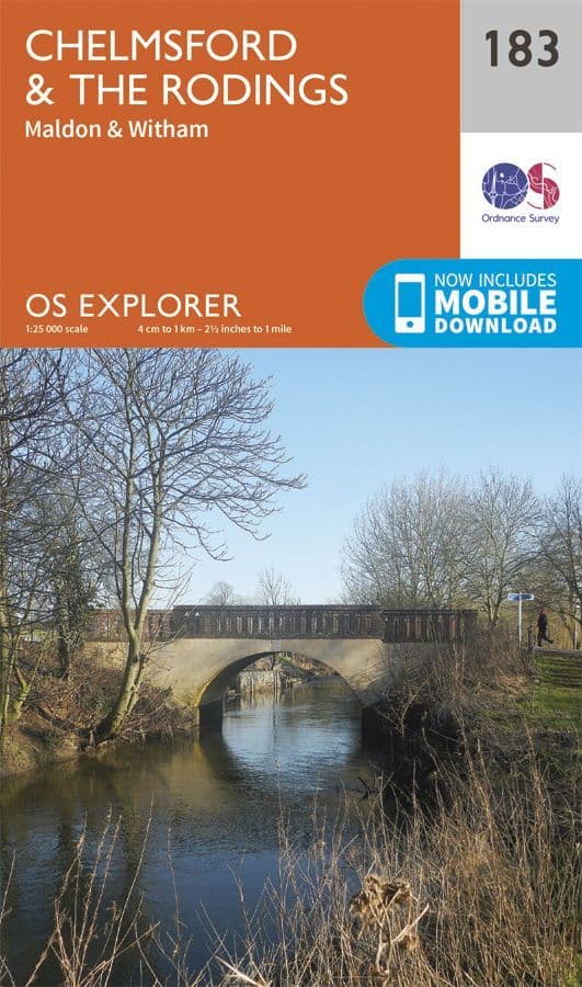 OS Explorer 183 - Chelmsford & The Rodings, Maldon & Witham
