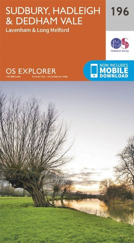 OS Explorer 196 Sudbaury, Hadleigh, Dedham Vale, Lavenham & Long Melford