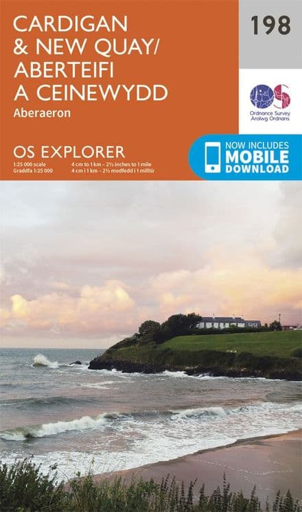 OS Explorer 198 Cardigan & New Quay & Aberaeron