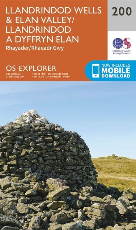 OS Explorer 200 - Llandrindod Wells & Elan Valley / Llandrindod A Dyffryn Elan