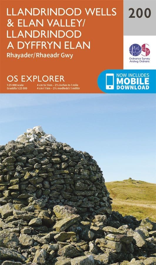 OS Explorer 200 - Llandrindod Wells & Elan Valley / Llandrindod A Dyffryn Elan