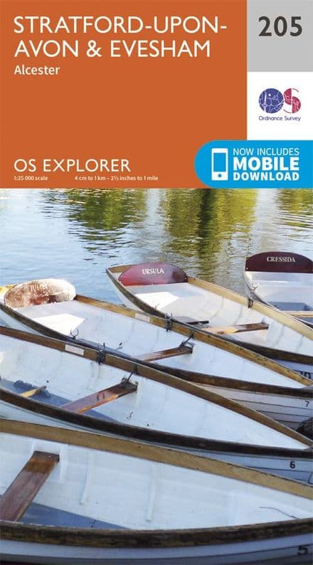 OS Explorer 205 - Stratford upon Avon, Evesham & Alcester
