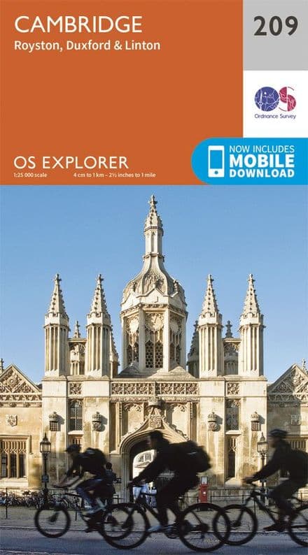OS Explorer 209 - Cambridge, Royston, Duxford & Linton