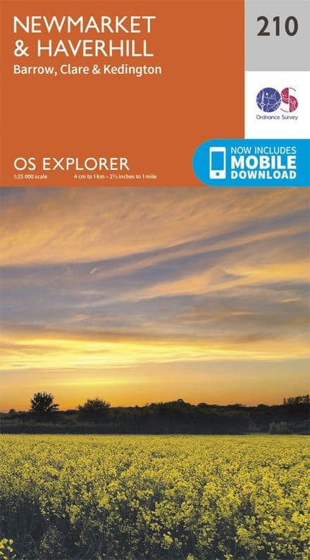 OS Explorer 210 - Newmarket, Haverhill, Barrow, Clare & Kedington