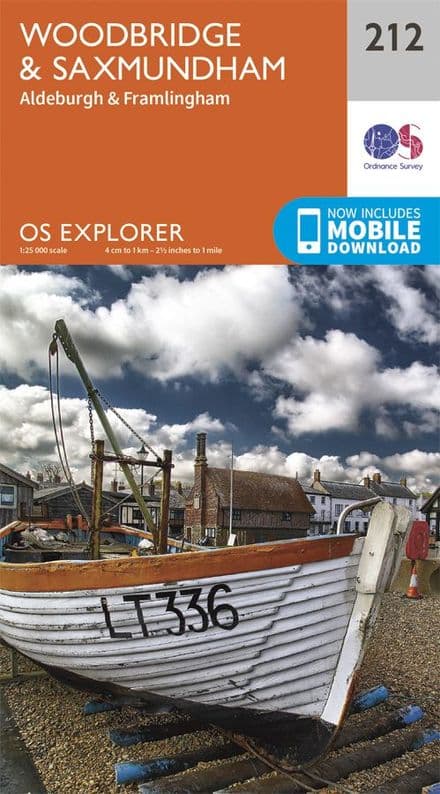OS Explorer 212 - Woodbridge, Saxmundham, Aldeburgh & Framlingham