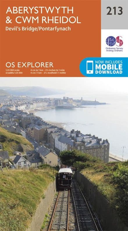 OS Explorer 213 - Aberystwyth & Cwm Rheidol, Devil's Bridge / Pontarfynach