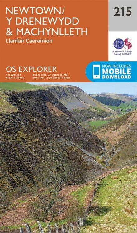 OS Explorer 215 - Newtown / Y Drenewydd & Machynlleth, Lanfair Caereinion