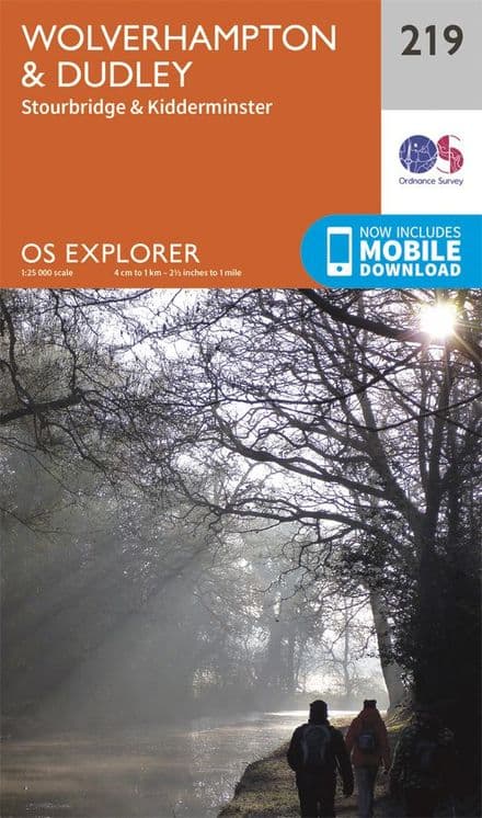 OS Explorer 219 - Wolverhampton, Dudley, Stourbridge & Kidderminster