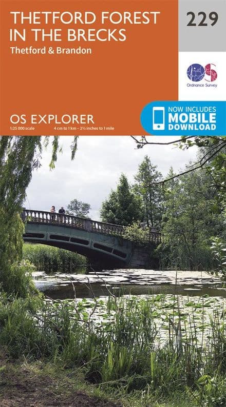 OS Explorer 229 - Thetford Forest In The Brecks, Thetford & Brandon