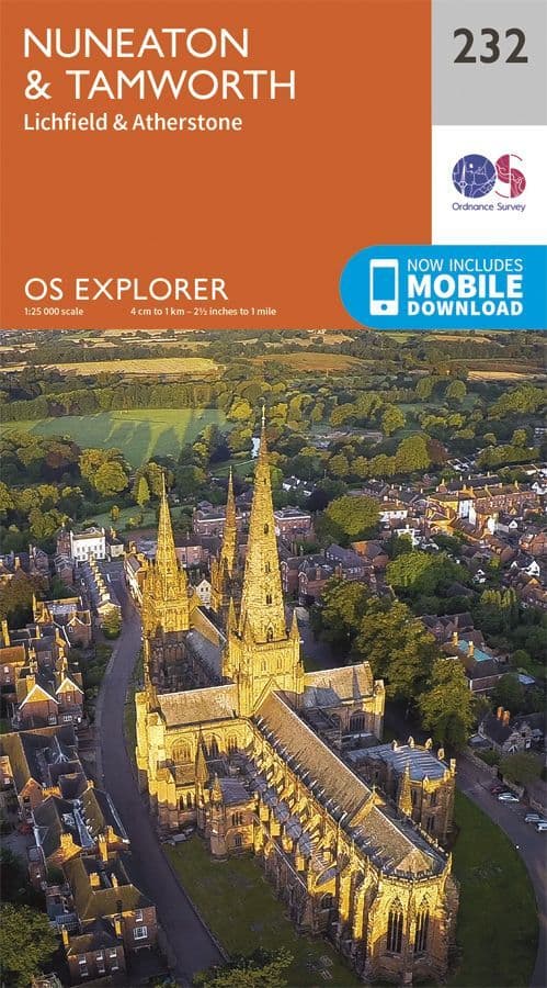OS Explorer 232 - Nuneaton, Tamworth, Lichfield & Atherstone