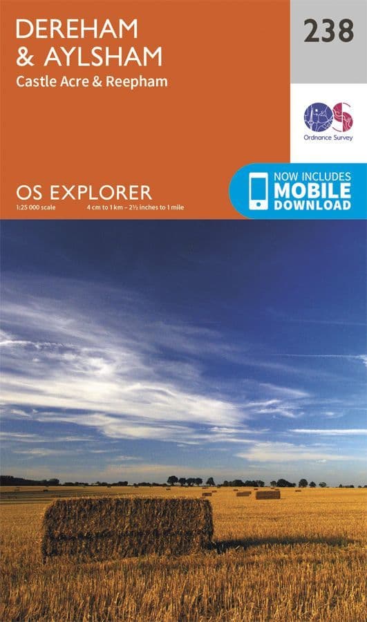OS Explorer 238 - Dereham, Aylsham, Castle Acre & Reepham