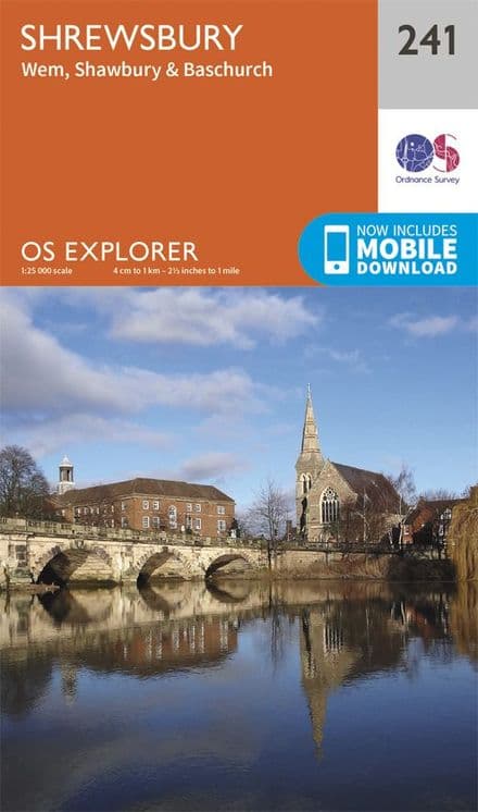 OS Explorer 241 - Shrewsbury, Wem, Shawbury & Baschurch