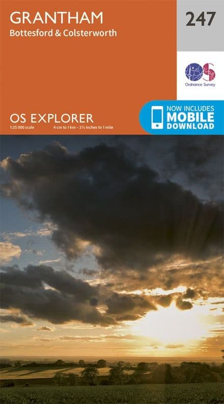 OS Explorer 247 - Grantham, Bottesford & Colsterworth