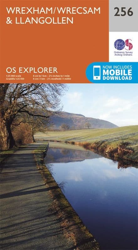 OS Explorer 256 - Wrexham / Wrecsam & Llangollen