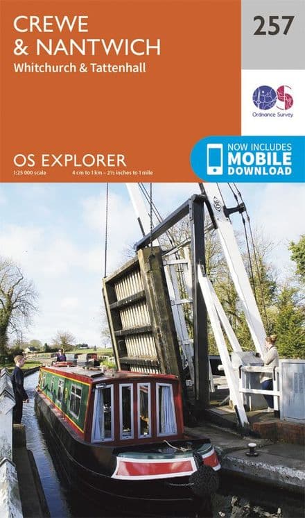 OS Explorer 257 - Crewe & Nantwich, Whitchurch & Tattenhall
