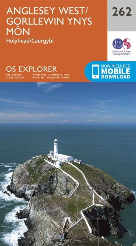 OS Explorer 262 - Anglesey West / Corllewin Ynys Mon