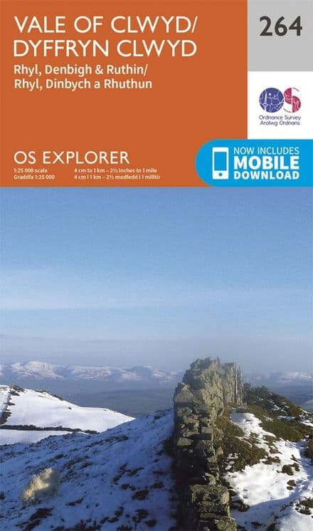 OS Explorer 264 - Vale of Clwyd / Dyffryn Clwyd