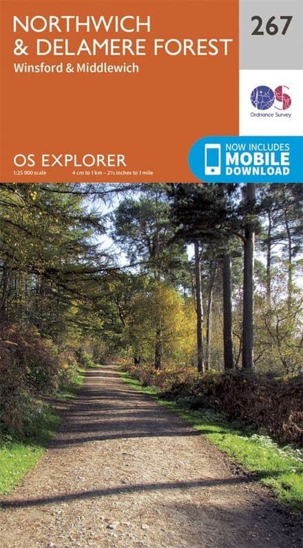 OS Explorer 267 - Northwich & Delamere Forest, Winsford & Middlewich