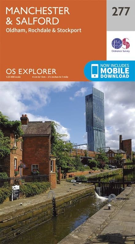 OS Explorer 277 - Manchester, Salford, Oldham, Rochdale & Stockport
