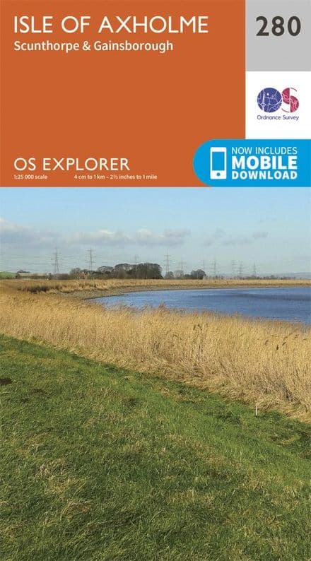OS Explorer 280 - Isle of Axholme, Scunthorpe & Gainsborough