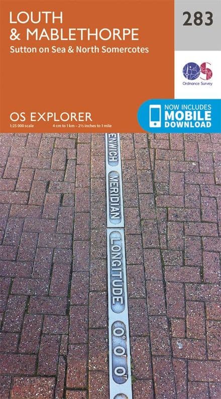 OS Explorer 283 - Louth, Mablethorpe, Sutton on Sea & North Somercotes