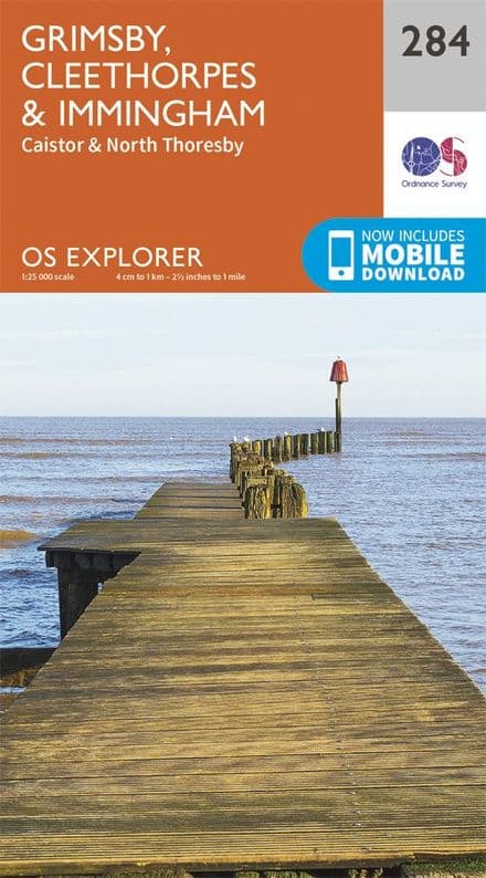 OS Explorer 284 - Grimsby, Cleethorpes, Immingham, Caistor and North Thoresby