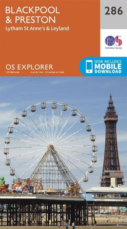 OS Explorer 286 - Blackpool, Preston, Lytham st Annes and Leyland