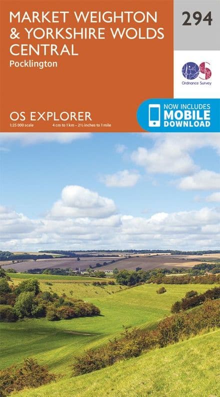 OS Explorer 294 - Market Weighton and Yorkshire Wolds Central, Pocklington
