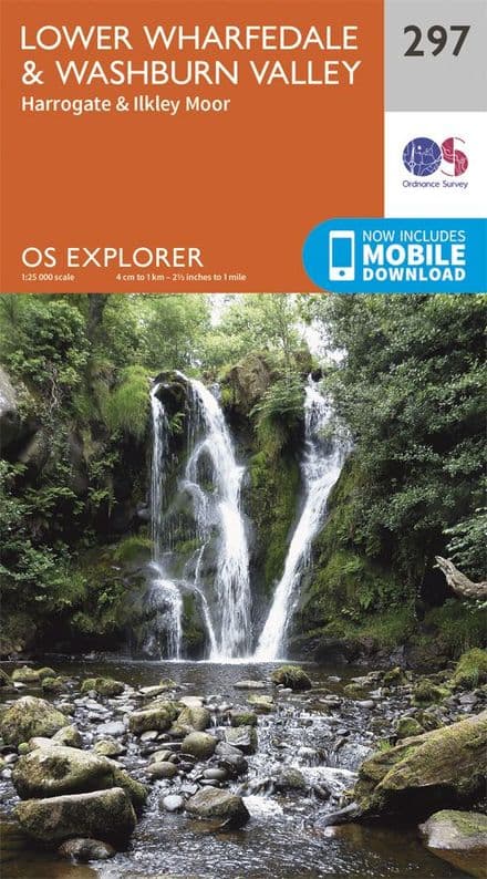 OS Explorer 297 - Lower Wharfedale, Washburn Valley, Harrogate and Ilkley Moor