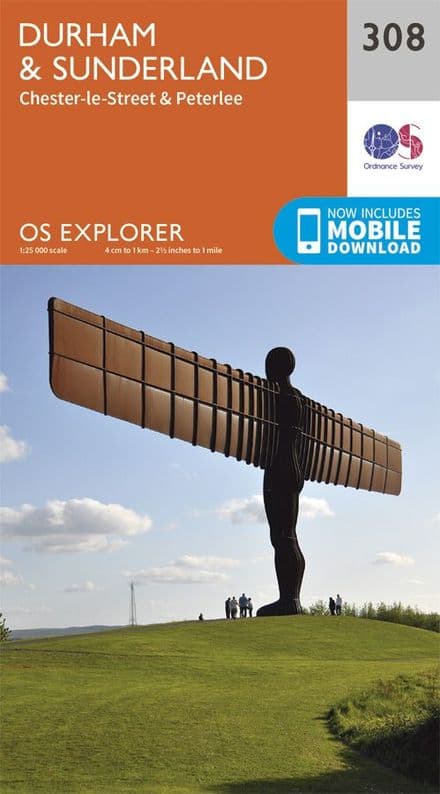OS Explorer 308 Durham & Sunderland