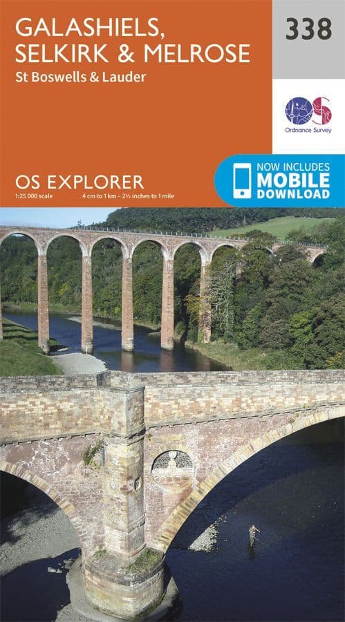 OS Explorer 338 Galashiels, Selkirk & Melrose