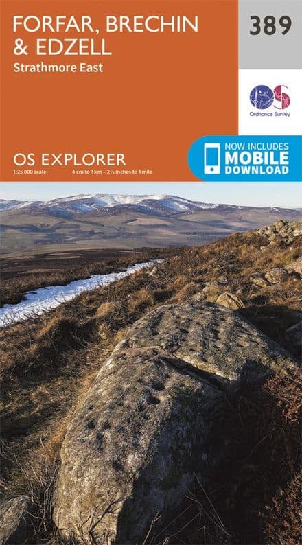 OS Explorer 389 Forfar, Brechin & Edzell