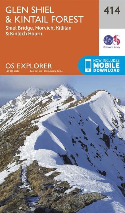 OS Explorer 414 Glan Shiel & Kintail Forest