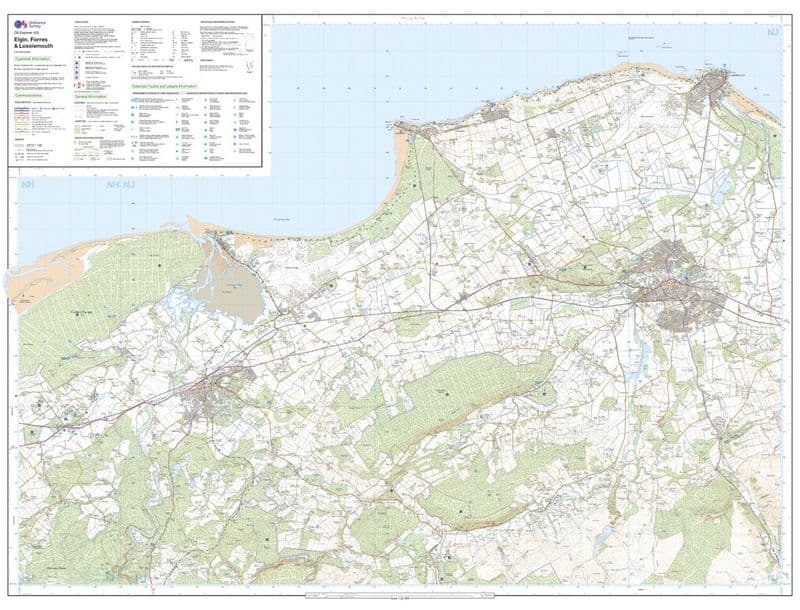 OS Explorer 423 Elgin Forres & Lossiemouth