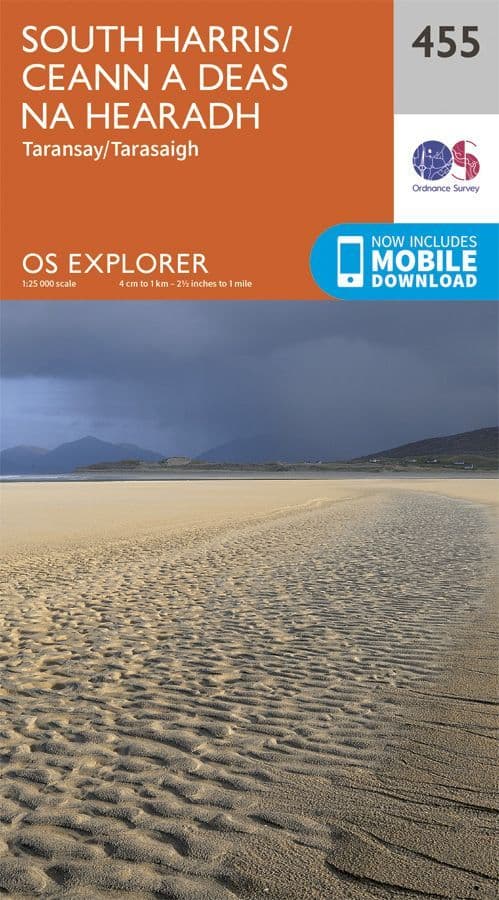 OS Explorer 455 South Harris / Ceann a Deas na Hearadh